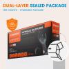 ANBOSON 6 mil Disposable Nitrile Gloves, Heavy Duty Disposable Glove, Cooking Gloves, Latex Free, Powder Free (Black of 1000, Large) view 4