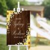 Welcome to Our Wedding Wedding Wood Sign Sunflowers Floral Framed Wedding Reception Signs Custom 18X12 Wedding Ceremony Sign Personalized Mr&Mrs Last Name Initials Est Wedding Wood Guestbook view 4