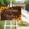 Welcome to Our Wedding Wedding Sign for Wedding Ceremony Sunflowers Floral Wedding Party Banner Personalized 12X18 Wedding Guestbook Wedding Party Signs Custom Initials Est Wedding Wood Guestbook view 4