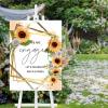 and So The Adventure Begins Wedding Signs for Ceremony Custom Initials Est Unplugged Wedding Sign for Wedding Ceremony Custom 24X18 Wedding Sign Custom Family Name Wedding Decoration view 4
