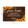 Eyes Up Phone Down Hearts Open Wedding Party Signs Couple Wedding Gift Wedding & Reception Decorations Custom 12X18 Wedding Sign for Ceremony Wedding Sign Sunflowers Floral Wedding Decoration view 2