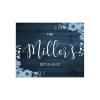 Welcome to Our Wedding Wedding Wood Sign Personalized Mr&Mrs Last Name Initials Est Wedding Shower Sign Custom 16X20 Wedding Sign Watercolor Floral Wedding Rehearsal Dinner Sign view 1
