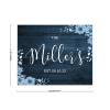 Welcome to Our Wedding Wedding Wood Sign Personalized Mr&Mrs Last Name Initials Est Wedding Shower Sign Custom 16X20 Wedding Sign Watercolor Floral Wedding Rehearsal Dinner Sign view 2