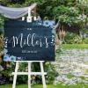 Welcome to Our Wedding Wedding Wood Sign Personalized Mr&Mrs Last Name Initials Est Wedding Shower Sign Custom 16X20 Wedding Sign Watercolor Floral Wedding Rehearsal Dinner Sign view 4