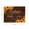 Welcome to Our Wedding Wedding Party Signs Sunflowers Floral Unplugged Wedding Sign for Wedding Ceremony Personalized 18X24 Wedding Ceremony Sign Custom Family Name Wedding Decoration view 2