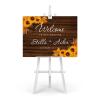 Welcome to Our Wedding Wedding Party Signs Sunflowers Floral Unplugged Wedding Sign for Wedding Ceremony Personalized 18X24 Wedding Ceremony Sign Custom Family Name Wedding Decoration view 3