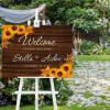 Welcome to Our Wedding Wedding Party Signs Sunflowers Floral Unplugged Wedding Sign for Wedding Ceremony Personalized 18X24 Wedding Ceremony Sign Custom Family Name Wedding Decoration view 4