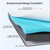 PERLECARE 3 Inch Firm Mattress Topper Queen, Cooling Gel-Infused & Bamboo Charcoal Memory Foam Bed Topper for Pressure Relief, High-Density Mattress Pad with Removable Cover, CertiPUR-US Certified view 2