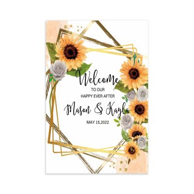 Welcome to Our Wedding Wedding Ceremony Sign Custom Family Name Wedding & Reception Decorations Customized 18X12 Wedding Sign for Ceremony Wedding Sign Couple Wedding Gift Wedding Wood Guestbook