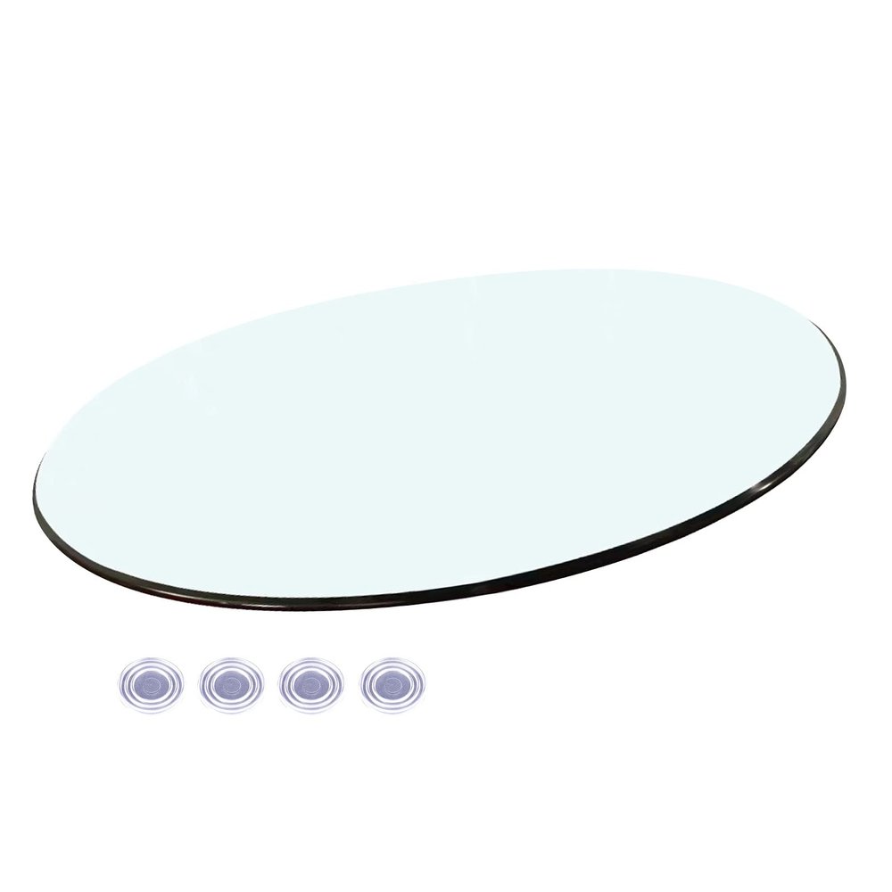 V3VOGUE Glass Table Top Glass Cover Round Glass Dining Table 16 18 20 24 27 30 36 39inch, Round Table Top Replacement Glass for Patio Table, Glass Lazy Susan Turntable, Polish Arc Edge
