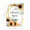 and So The Adventure Begins Wedding Sign for Wedding Ceremony Custom Family Name Wedding Shower Sign Customized 24X18 Wedding Welcome Sign Sunflowers Rose Framed Wedding Wood Guestbook view 2
