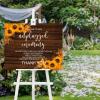 Welcome to Our Wedding Wedding Welcome Sign Date Wedding Party Banner Custom 16X20 Wedding Sign for Wedding Ceremony Personalized Mr&Mrs Last Name Initials Est Wedding Decoration view 4