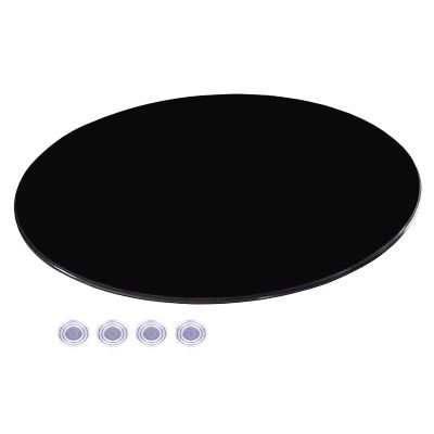 V3VOGUE Glass Table Top Glass Cover Round Glass Dining Table 16 18 20 24 27 30 36 39inch, Round Table Top Replacement Glass for Patio Table, Glass Lazy Susan Turntable, Polish Arc Edge