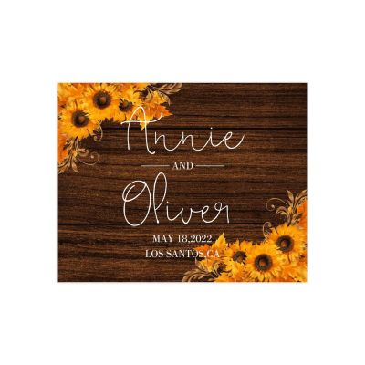 Welcome to Our Wedding Wedding Sign Date Wedding Party Banner Customized 16X20 Wedding Sign for Ceremony Wedding Sign Personalized Mr&Mrs Last Name Initials Est Wedding Wood Guestbook