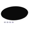 V3VOGUE Glass Table Top Glass Cover Round Glass Dining Table 16 18 20 24 27 30 36 39inch, Round Table Top Replacement Glass for Patio Table, Glass Lazy Susan Turntable, Polish Arc Edge view 1