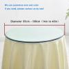 V3VOGUE Glass Table Top Glass Cover Round Glass Dining Table 16 18 20 24 27 30 36 39inch, Round Table Top Replacement Glass for Patio Table, Glass Lazy Susan Turntable, Polish Arc Edge view 3