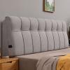 Soft Case Wedge Pillow Headboard Cushion Upholstered Wall Pillow Lumbar Support Pad Reading Backrest King Size Bedside Cushion for Twin Bed Bench Daybed,B,No headboard 47.2"/120cm view 1