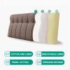 Soft Case Wedge Pillow Headboard Cushion Upholstered Wall Pillow Lumbar Support Pad Reading Backrest King Size Bedside Cushion for Twin Bed Bench Daybed,B,No headboard 47.2"/120cm view 3