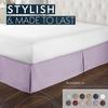 Luxury Bed Skirt with Pleated Design Tailored Dust-Ruffle, Pure 100% Microfiber/Polyester Skirt for Bed(6 inches Drop) Wrinkle & Fade Resistant-Lavender Solid,Twin-XXL Size. view 3