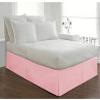 Luxury Bed Skirt with Pleated Design Tailored Dust-Ruffle, Pure 100% Microfiber/Polyester Skirt for Bed(6 inches Drop) Wrinkle & Fade Resistant-Pink Solid,Twin Size. view 1