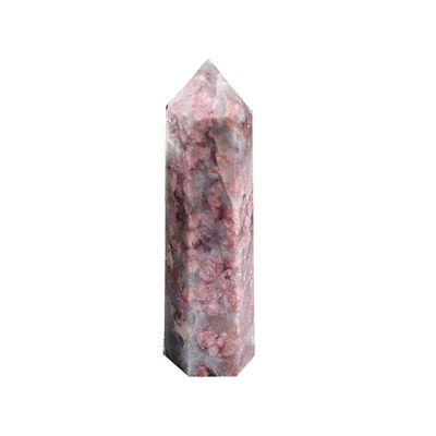 Natural Meditation Crystal 1 PCS 36 Color Natural Crystal Columns, for Home Decoration Crystal Stone (Color : Plum Tourmaline, Size : 8-9cm)