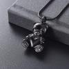 SHEIL Bear Hold Heart Stainless Steel Keepsaeke Urn Necklace for Pet Memorial Jewelry for Cremation Ashes + Fill Kits,3 view 2