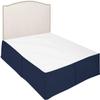 Luxury Bed Skirt with Pleated Design Tailored Dust-Ruffle, Pure 100% Microfiber/Polyester Skirt for Bed(22 inches Drop) Wrinkle & Fade Resistant-Navy Blue Solid,Full Size. view 1