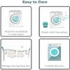 Ruffle Bed Skirt with Split-Corner, 100% Microfiber/Polyester(16 inches Drop) Super-Soft Ruffled Tailored Design Bed Skirt-Light Blue Solid,Cal-King Size. view 4