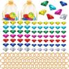 Chalyna 122 Pcs Acrylic Diamond Gems Jewels and Alloy Gold Round Ring Set Halloween Party Pirate Treasure Hunting Favor Cake Ornament Decor with Gift Bag view 1