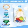 Chalyna 122 Pcs Acrylic Diamond Gems Jewels and Alloy Gold Round Ring Set Halloween Party Pirate Treasure Hunting Favor Cake Ornament Decor with Gift Bag view 2
