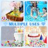 Chalyna 122 Pcs Acrylic Diamond Gems Jewels and Alloy Gold Round Ring Set Halloween Party Pirate Treasure Hunting Favor Cake Ornament Decor with Gift Bag view 4
