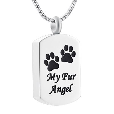 SHEIL Keepsake Paw Print Series Pet Memorial Cremation Jewelry for Dog, Cat, Animal Ashes - Memorial Ash Keepsake,4