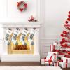 CUXWEOT Personalized Woodland Forest Raccoon Christmas Stockings Customize Name Candy Bag for Family Holiday Party Decorations Gift 17.52 x 7.87 Inch view 2