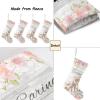 CUXWEOT Personalized Pink Floral Animal Christmas Stockings Customize Name Candy Bag for Family Holiday Party Decorations Gift 17.52 x 7.87 Inch view 4