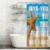 Fabric Bath Shower Curtain for Bathroom, Blue Starfish Shower Curtain, Waterproof Shower Curtain Liner with 12 Hooks, Machine Washable, Farmhouse Bathtub Decor 36x72in view 4