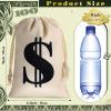 Shihanee 12 Pcs 9 x 6.3 Inches Canvas Money Bag with Drawstring Closure Costume Money Bag Pouch Dollar Sign Carrying Sack Prop for Party favor Bank Robber Pirate Cowboy Cosplay Theme Party view 2