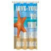 Nautical Beach Theme Fabric Shower Curtain Beach Art Ocean Starfish Pictures Seascape Waterproof Fabric Bathroom Shower Curtains Coastal Ocean Bath Curtain with Hooks 36x72in view 1