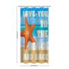 Nautical Beach Theme Fabric Shower Curtain Beach Art Ocean Starfish Pictures Seascape Waterproof Fabric Bathroom Shower Curtains Coastal Ocean Bath Curtain with Hooks 36x72in view 2