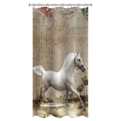 Vintage Horse Shower Curtain Icelandic Horse Waterproof Polyester Fabric Bathroom Shower Curtains Bath Curtain with Hooks Bathtub Bathroom Decoration 36x72in