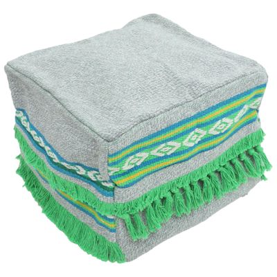LIFKOME Folding Storage Stool Removable Cushion Cover Multifunctional Footrest for Living Room Bedroom Comfortable Padded Seat for Relaxation Leisure Use Random Color