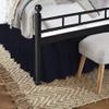 Ruffle Bed Skirt with Split-Corner, 100% Microfiber/Polyester(16 inches Drop) Super-Soft Ruffled Tailored Design Bed Skirt-Navy Blue Solid,Full-XL Size. view 3