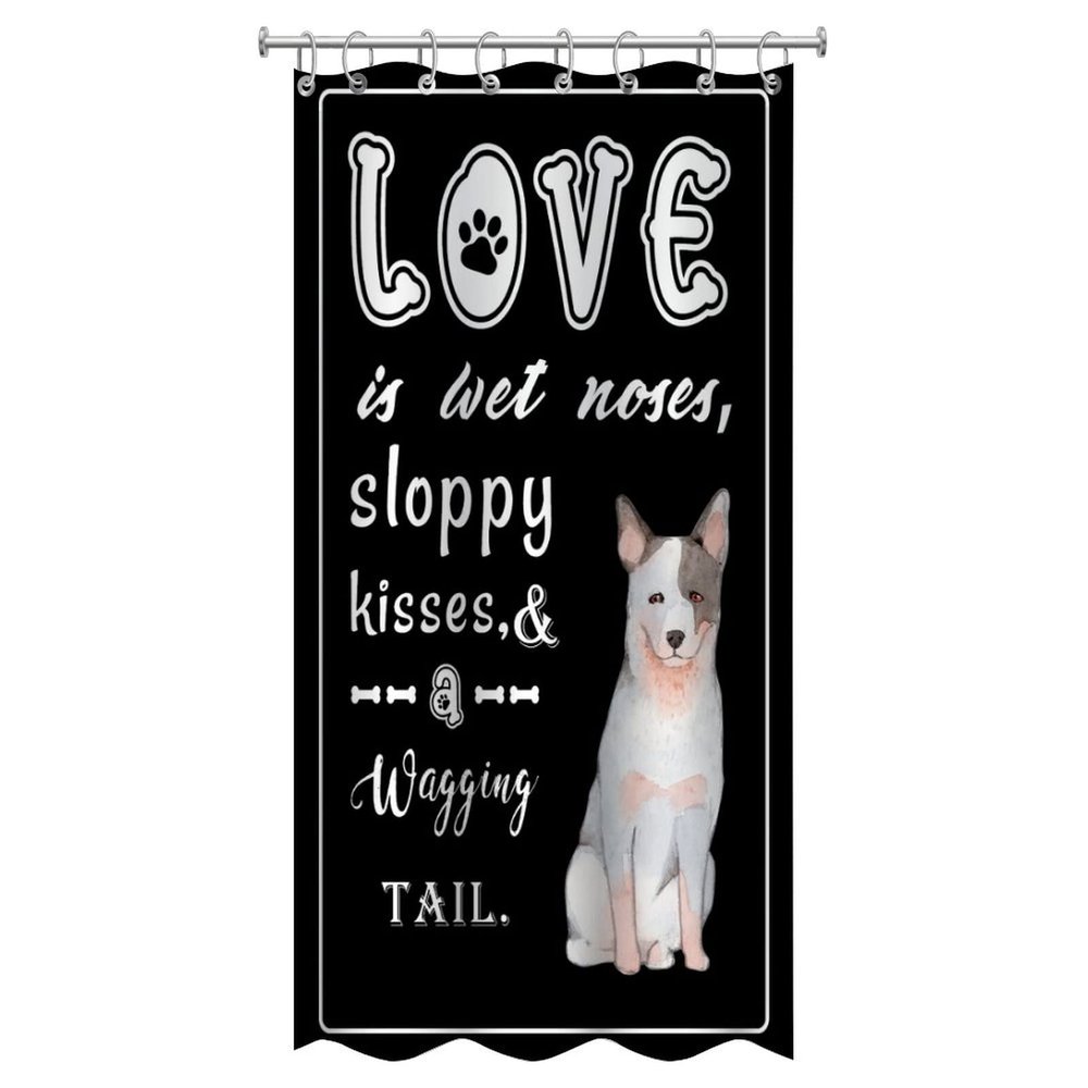 Fabric Bath Shower Curtain for Bathroom, Funny Pet Old English Sheepdog Shower Curtain, Waterproof Shower Curtain Liner with 12 Hooks, Modern Bathroom Bathtub Decor 36x72in