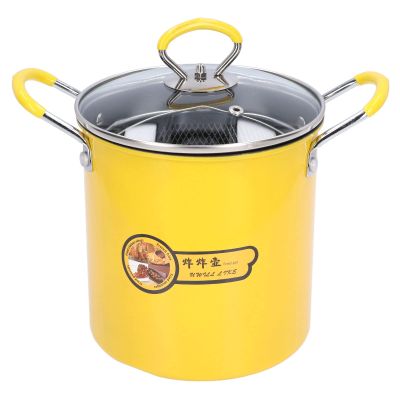 Deep Fryer Pot, 3L Mini Stainless Steel Frying Pan Pot with Oil Filter Rack And Lid Japanese Deep Fryer Pot for Home Kitchen