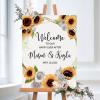 Custom Wedding Welcome Sign, Welcome To Our Happily Ever After Sign, Wedding Outdoor Board, Entrance Wedding Decor, Floral Sunflower Rose Wedding Sign, Wedding Gift, 12x18in view 1