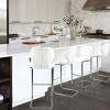 4pcs Barstools, Modern Square Bar Chairs PU Leather Bar Chairs Height Bar Stools with Back and Metal Legs Armless Counter Height Stools, for Pub, Restaurant, Kitchen view 2