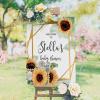 Baby Shower Welcome Sign, Gender Neutral Signage, Sunflower Welcome Lawn Poster, Girl Baby Shower Party Supplies, Boy Baby Shower Decorations, Custom Welcome Sign, Baby Girl Banner view 2