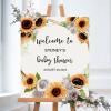 Baby Shower Welcome Sign, Gender Neutral Signage, Sunflower Welcome Lawn Poster, Girl Baby Shower Party Supplies, Boy Baby Shower Decorations, Custom Welcome Sign, Baby Girl Banner view 1