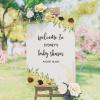 Baby Shower Welcome Sign, Gender Neutral Signage, Sunflower Welcome Lawn Poster, Girl Baby Shower Party Supplies, Boy Baby Shower Decorations, Custom Welcome Sign, Baby Girl Banner view 2