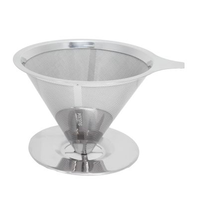 Coffee Funnel Cup Dripper Coffee Hine Accessories, Food Grade Stainless Steel Coffee Filter, Coffee Filtering Tool for Home Office Outdoor Travel Camping, Food Grade Stainless Steel Coffee Fil