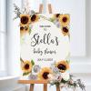 Baby Shower Welcome Sign, Gender Neutral Signage, Sunflower Welcome Lawn Poster, Girl Baby Shower Party Supplies, Boy Baby Shower Decorations, Custom Welcome Sign, Baby Girl Banner view 1